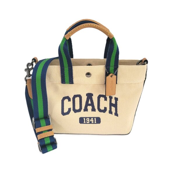 Coach Handbags - Coach CBK29 Canvas 20 C Graphic Tote Small Handbag Natural Multi
